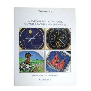 Patrizzi Auction Catalog 2009 New York Watchmaking Pocket Watches